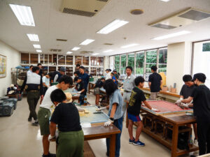 壁塗りワークショップの様子