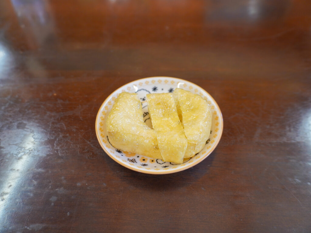 11時までの来店で、サービスでついてくる油揚げ